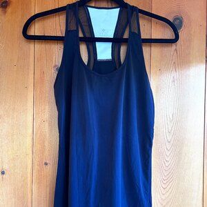 CLOSE OUT SALE Nux Brand Black with white detail racerback exercise top - Medium